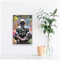Picture of Retro Spaceman Poster _GroupedProduct_Rectangle_Portrait_Canvas_Framed_