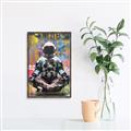 Picture of Retro Spaceman Poster _GroupedProduct_Rectangle_Portrait_Canvas_Framed_
