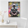 Picture of Retro Spaceman Poster _GroupedProduct_Rectangle_Portrait_Canvas_Framed_