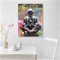 Picture of Retro Spaceman Poster _GroupedProduct_Rectangle_Portrait_Canvas_Framed_