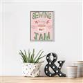 Picture of Sewing is my Jam Typography Poster _GroupedProduct_Rectangle_Portrait_Canvas_Framed_