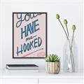 Picture of You Have me Hooked Typography Poster _GroupedProduct_Rectangle_Portrait_Canvas_Framed_