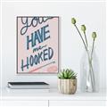 Picture of You Have me Hooked Typography Poster _GroupedProduct_Rectangle_Portrait_Canvas_Framed_