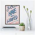 Picture of You Have me Hooked Typography Poster _GroupedProduct_Rectangle_Portrait_Canvas_Framed_