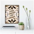 Picture of Work Smarter Not Harder Typography Poster _GroupedProduct_Rectangle_Portrait_Canvas_Framed_