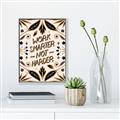 Picture of Work Smarter Not Harder Typography Poster _GroupedProduct_Rectangle_Portrait_Canvas_Framed_