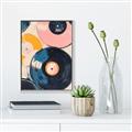Picture of Retro Vinyl Records Poster _GroupedProduct_Rectangle_Portrait_Canvas_Framed_