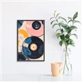Picture of Retro Vinyl Records Poster _GroupedProduct_Rectangle_Portrait_Canvas_Framed_