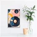 Picture of Retro Vinyl Records Poster _GroupedProduct_Rectangle_Portrait_Canvas_Framed_