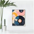 Picture of Retro Vinyl Records Poster _GroupedProduct_Rectangle_Portrait_Canvas_Framed_