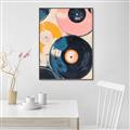 Picture of Retro Vinyl Records Poster _GroupedProduct_Rectangle_Portrait_Canvas_Framed_