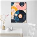 Picture of Retro Vinyl Records Poster _GroupedProduct_Rectangle_Portrait_Canvas_Framed_