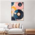 Picture of Retro Vinyl Records Poster _GroupedProduct_Rectangle_Portrait_Canvas_Framed_