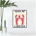 Picture of You are My Lobster Poster _GroupedProduct_Rectangle_Portrait_Canvas_Framed_