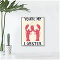 Picture of You are My Lobster Poster _GroupedProduct_Rectangle_Portrait_Canvas_Framed_