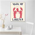 Picture of You are My Lobster Poster _GroupedProduct_Rectangle_Portrait_Canvas_Framed_