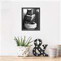 Picture of Plus Size Kitty on the Loo _GroupedProduct_Rectangle_Portrait_Canvas_Framed_