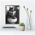 Picture of Plus Size Kitty on the Loo _GroupedProduct_Rectangle_Portrait_Canvas_Framed_