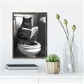 Picture of Plus Size Kitty on the Loo _GroupedProduct_Rectangle_Portrait_Canvas_Framed_