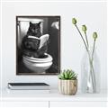 Picture of Plus Size Kitty on the Loo _GroupedProduct_Rectangle_Portrait_Canvas_Framed_