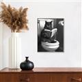 Picture of Plus Size Kitty on the Loo _GroupedProduct_Rectangle_Portrait_Canvas_Framed_