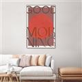 Picture of Good Morning Typography Poster _GroupedProduct_Rectangle_Portrait_Canvas_Framed_