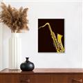 Picture of Golden Saxophone Poster _GroupedProduct_Rectangle_Portrait_Canvas_Framed_