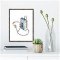 Picture of Retro Walkman Poster _GroupedProduct_Rectangle_Portrait_Canvas_Framed_