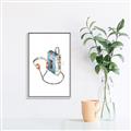 Picture of Retro Walkman Poster _GroupedProduct_Rectangle_Portrait_Canvas_Framed_