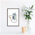 Picture of Retro Walkman Poster _GroupedProduct_Rectangle_Portrait_Canvas_Framed_