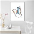 Picture of Retro Walkman Poster _GroupedProduct_Rectangle_Portrait_Canvas_Framed_