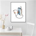 Picture of Retro Walkman Poster _GroupedProduct_Rectangle_Portrait_Canvas_Framed_