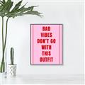 Picture of Bad Vibes Typography Poster _GroupedProduct_Rectangle_Portrait_Canvas_Framed_