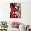Picture of Retro Red guitar Poster _GroupedProduct_Rectangle_Portrait_Unframed_Print_Only_