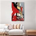 Picture of Retro Red guitar Poster _GroupedProduct_Rectangle_Portrait_Unframed_Print_Only_