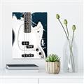 Picture of Retro White guitar Poster _GroupedProduct_Rectangle_Portrait_Unframed_Print_Only_