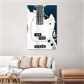 Picture of Retro White guitar Poster _GroupedProduct_Rectangle_Portrait_Unframed_Print_Only_