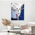 Picture of Retro Blue guitar Poster _GroupedProduct_Rectangle_Portrait_Unframed_Print_Only_