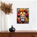 Picture of Lion With Headphones animal _GroupedProduct_Rectangle_Portrait_Unframed_Print_Only_