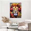 Picture of Lion With Headphones animal _GroupedProduct_Rectangle_Portrait_Unframed_Print_Only_