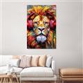 Picture of Lion With Headphones animal _GroupedProduct_Rectangle_Portrait_Unframed_Print_Only_