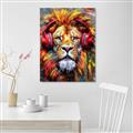 Picture of Lion With Headphones animal _GroupedProduct_Rectangle_Portrait_Unframed_Print_Only_