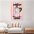 Picture of Mocca Coffee on Stripes - Hug in a Cup _GroupedProduct_Rectangle_Portrait_Unframed_Print_Only_