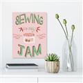 Picture of Sewing is my Jam Typography Poster _GroupedProduct_Rectangle_Portrait_Unframed_Print_Only_
