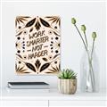 Picture of Work Smarter Not Harder Typography Poster _GroupedProduct_Rectangle_Portrait_Unframed_Print_Only_