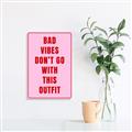 Picture of Bad Vibes Typography Poster _GroupedProduct_Rectangle_Portrait_Unframed_Print_Only_