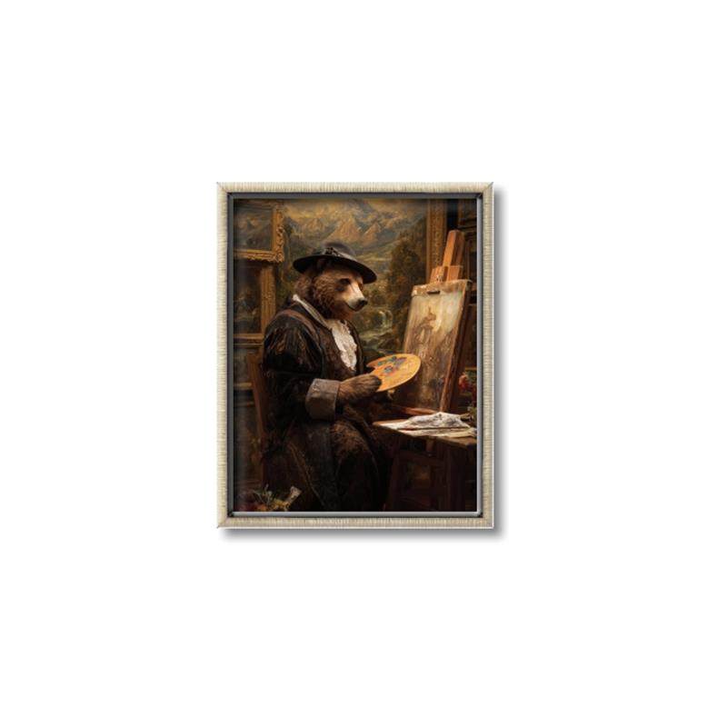 Picture of Grizzly with a Vision _GroupedProduct_Rectangle_Portrait_Canvas_Framed_
