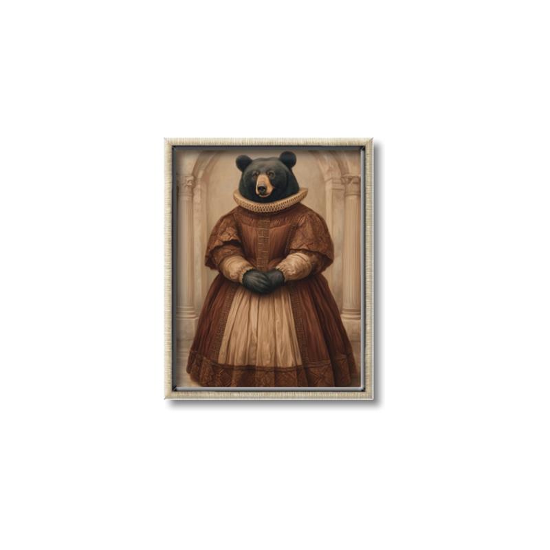 Picture of The Renaissance Black Bear _GroupedProduct_Rectangle_Portrait_Canvas_Framed_