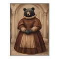 Picture of The Renaissance Black Bear _GroupedProduct_Rectangle_Portrait_Canvas_Framed_