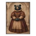 Picture of The Renaissance Black Bear _GroupedProduct_Rectangle_Portrait_Canvas_Framed_